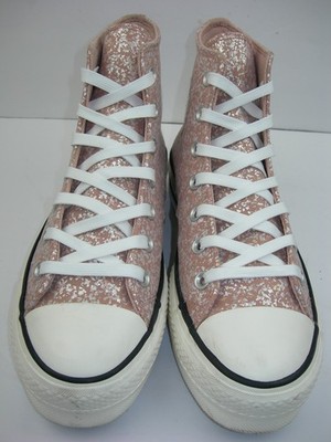 Cute! Converse Women Chuck Taylor All Star Lift Platform Pink Glitter Size 8.5