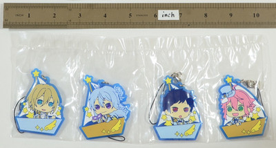 Ensemble Stars fine Rubber Strap Keychain Set Eichi Wataru Yuzuru Touri an69_1