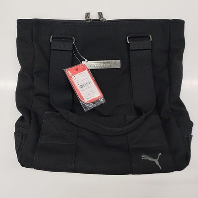 PUMA Ferrari Tote Bag Black Cotton Scuderia Double Handle New with Tags Japan