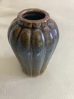 PIC USA Small Stoneware Vase Brown 4.25 Inches Tall