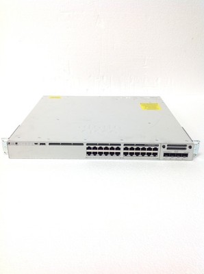Cisco Catalyst 9300 C9300-24T-A Network Switch w/ C9300-NM-4G, Rack Ears, No PSU