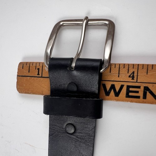 Cintura Vintage Fiamma Pelle Cintura, Pelle Nera Fire Belt, Retro Old School Flame - Foto 10 di 14