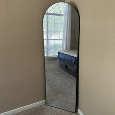 BEAUTYPEAK 64"x 21" Full Length Mirror Arched Standing Floor Mirror Full Body