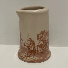 Wallace China Chuck Wagon 5-L Creamer Frontier Horse Cowboy Pioneer Pitcher