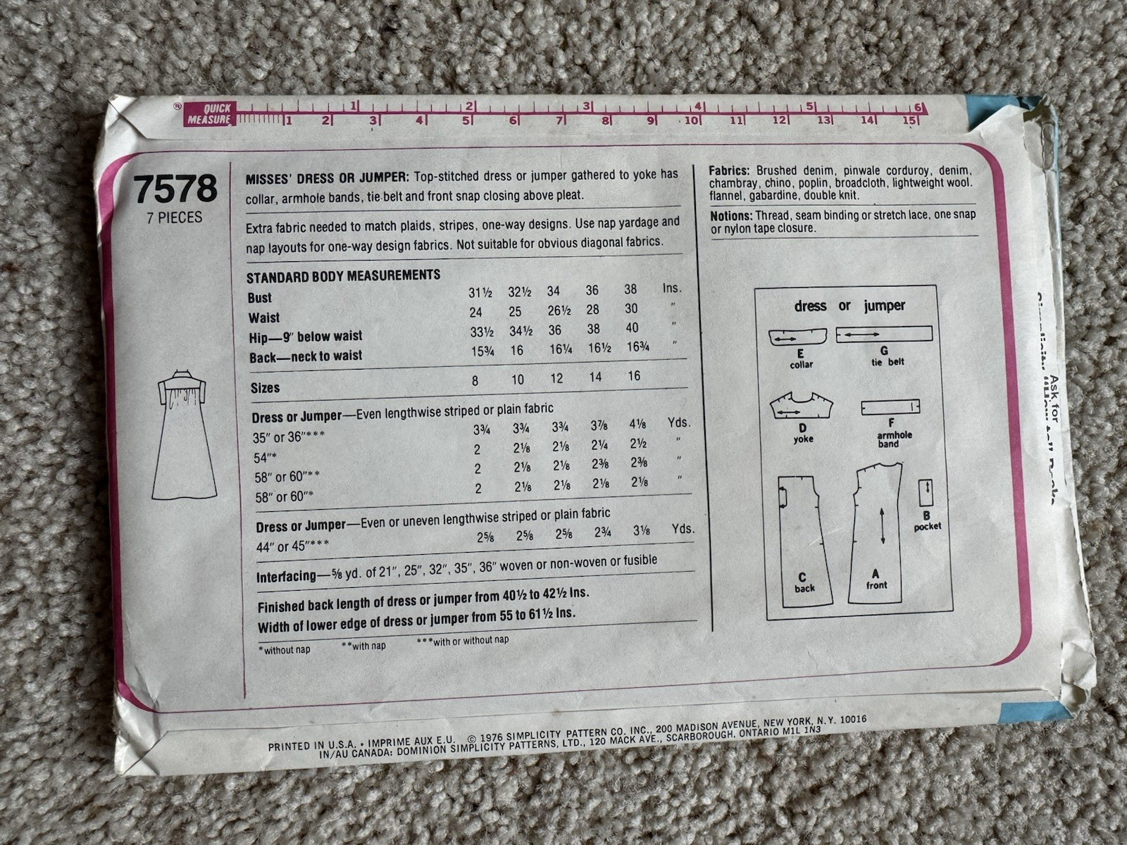 Lot Of 6 Vintage Retro 1960’s/70’s Dress Sewing Patterns BOHO Cottage Core Sz 10