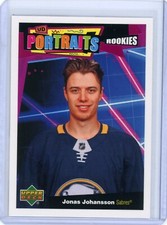 2020-21 Upper Deck Series 2 Jonas Johansson UD Portraits Buffalo Sabres RC