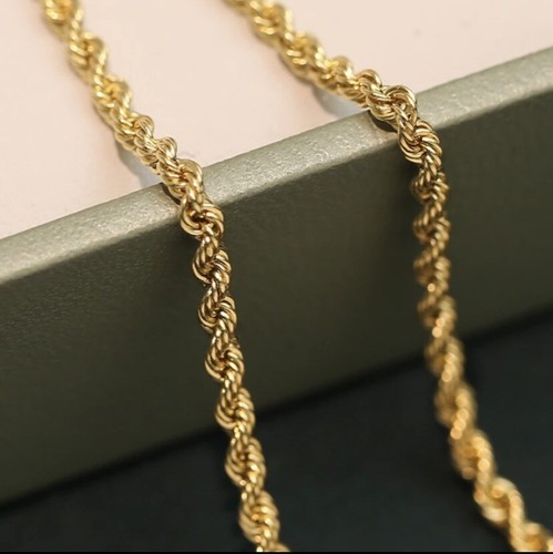 Au750 Real 18K Yellow Gold Women Adjustable Gold Tail Rope Chain Bracelet - Picture 3 of 4