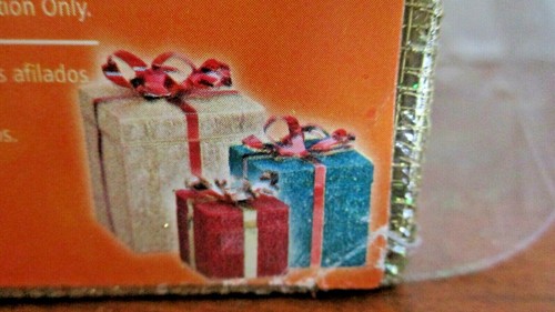 HOME ACCENTS~Set of 3 Glittery NESTED METAL GIFT BOXES~Gold Red Green~Brand New - Picture 2 of 4