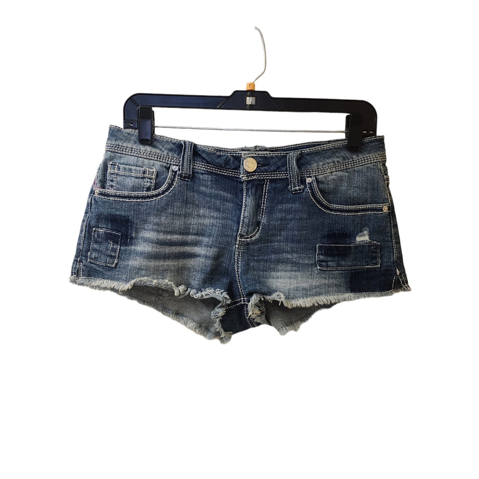 Almost Famous Premium Patchwork Shorts Size 9 Jun… - image 1