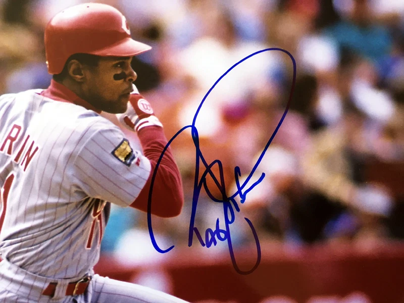 BARRY LARKIN SIGNED AUTOGRAPHED 11x14 PHOTO CINCINNATI REDS PSA/DNA - Image 2 of 3