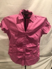 Attention XL Pink/Purple Blend Short Sleeve Blouse