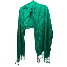 Pashmina Scarf Wrap Shawl One Size Precious Emerald Green Multi Style Wear NWT