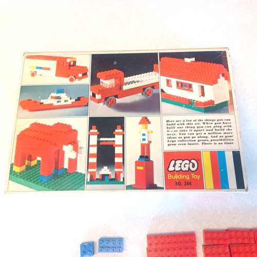 LEGO No 244 1967 Explorer Set Box Plastic Insert/Sorters 185+ Pieces Vintage - Picture 8 of 9