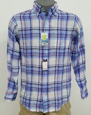 Daniel Cremieux Tropezien White Plaid Button Up L/S Men's Shirt NWT 89.50 S M L