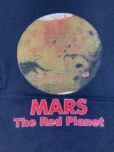 Vintage lata 90. Mars Red Planet T-shirt Rozmiar XL Rzadki Retro - Zdjęcie 1 z 3