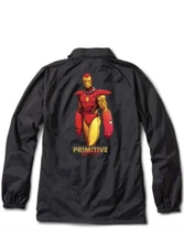 Primitive Marvel x Moebius Marvel Iron Man Black Coaches Jacket Size Extra-Large
