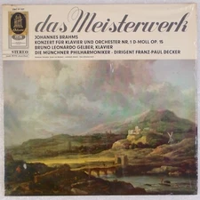 BRAHMS: Concerto for Piano, COLUMBIA SMC 91 337 German LP GELBER DECKER