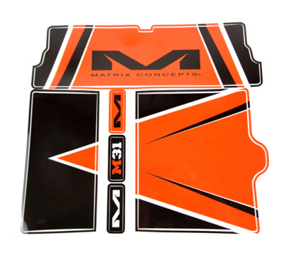 Matrix Concepts M31 Motocross Toolbox Aufkleber Abziehbild Set - Orange - NOS ST-10-OF