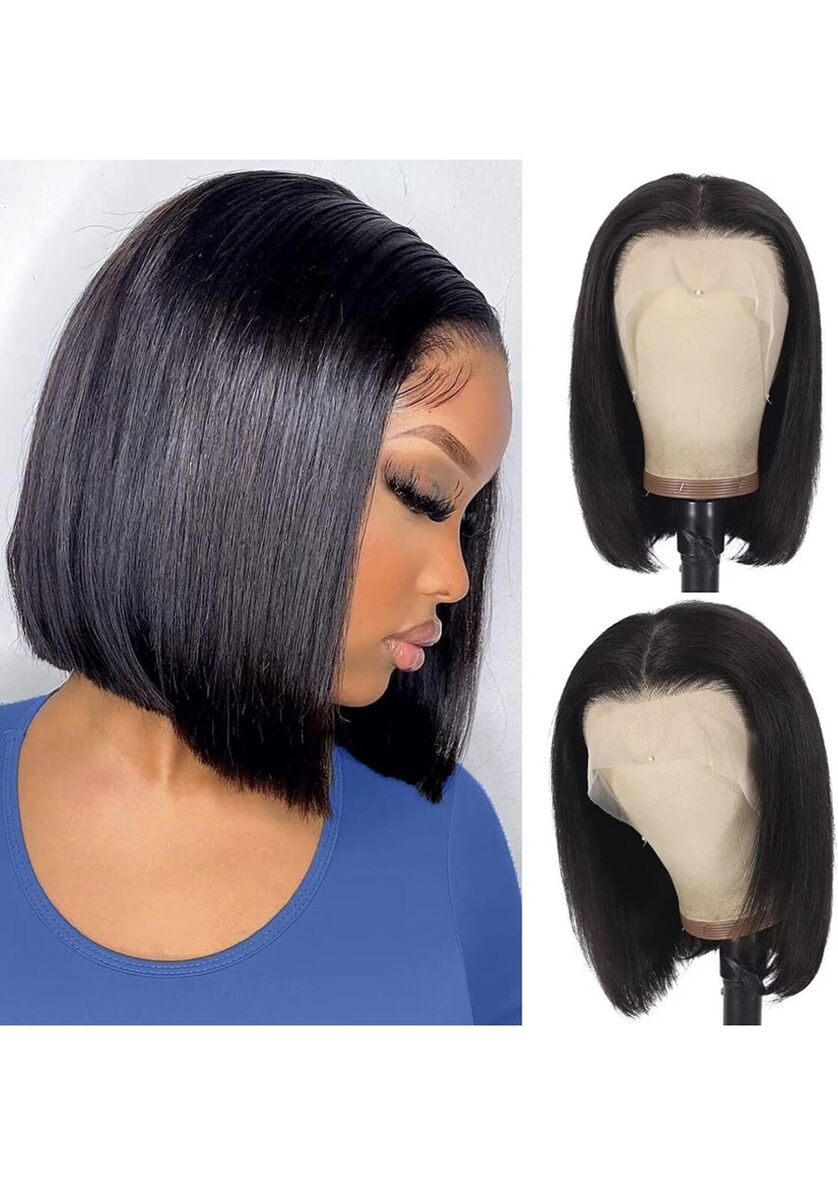 WE LOVE ボブ! 13x4 Lace Front Wavy Bob Wig Human Hair Free Part Pre