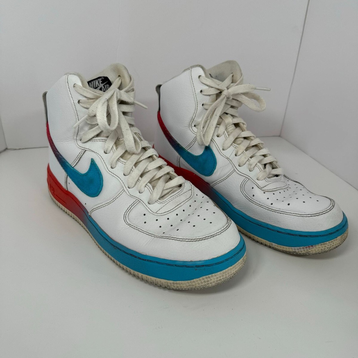 Nike Air Force 1 High Gradient White Blue Fury Ember Glow Men\'s Size 10 CJ0525 Nike Air Force 1 High Gradient White Blue Fury Ember Glow  main image 4