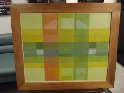 Abstract Silkscreen Painting On Wood By Ireneo Cruz 1971 Philippines Ebay