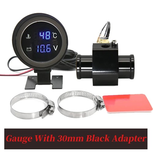 2 IN1 Water Temperature Gauge Digital Led Voltmeter Water Temp Joint Pipe Sensor - Picture 18 of 41