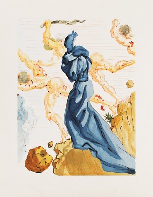 Original Print by Salvador Dalí ''Hell, Canto No. 15: The Edges of Phlegethon''