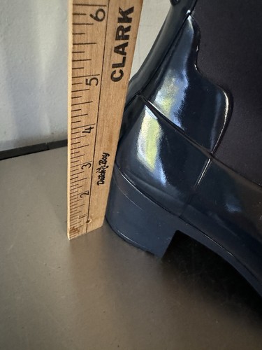 Hunter Original Refined Mid Heel Gloss Rain Boots WFP1012NRG Blue Womens Sz 7 - Picture 7 of 8