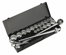 Sealey AK259/CRV Socket Set 22pc 3/4"Sq Drive 12-point WallDrive