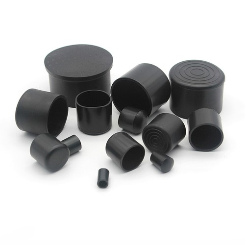 6mm To 63mm Black PVC Rubber End Caps - Stick Pipe Tubing Feet Cover Caps (Choose Size)