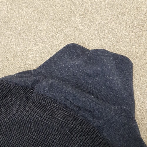 Diesel Mens Jacket Medium Blue Zip Up Cardigan Textured Waffle Knit High Neck - Picture 11 of 12