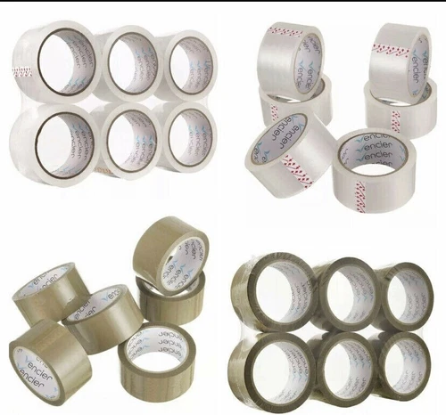 PACKING PARCEL 2 4 6 12 36 TAPE BROWN CLEAR FRAGILE 48mm x 66m ROLLS BOX SEALING