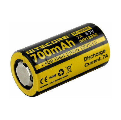 NITECORE IMR18350 Wiederaufladbare Batterie NI18350A 3.7V 700mAh 7A LI-ION Neu