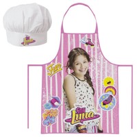 Disney Soy Luna KüChenset,SchüRze Und MüTze,Microfaser,3-8 Jahre Geeignet,Neu