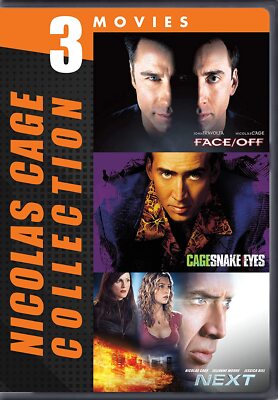Nicolas Cage Movie Collection (New DVD) Face Off Snake Eyes Next