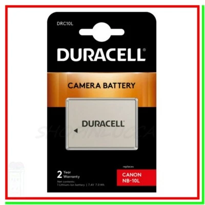 Batteria Ricaricabile DURACELL DRC10L = Canon NB-10L x Powershot G15 G3X SX60 HS