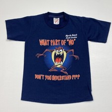 Boy  s/Kid  s VTG 1996 Warner Bros. TAZ Short Sleeve T-Shirt Size XS