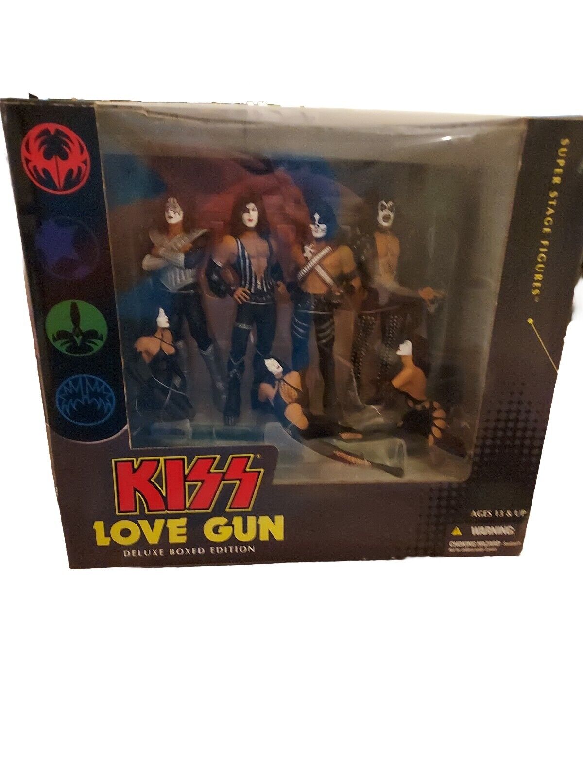 KISS LOVE GUN DELUXE Box Edition Super Stage Figures MCFARLANE TOYS DIORAMA  MINT