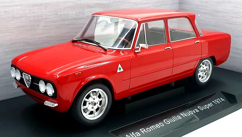 Model Car Group 1/18 Scale MCG18333 - 1974 Alfa Romeo Giulia Nuova Super LHD Red