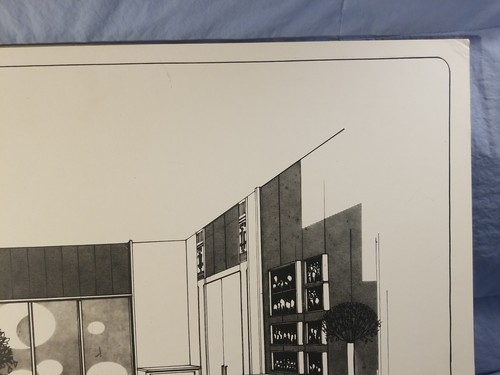 Artist Rendering Drawing Of "MARQUETTE UNIVERSITY - OFFICE FOR COACH AL MCGUIRE" - Picture 3 of 12