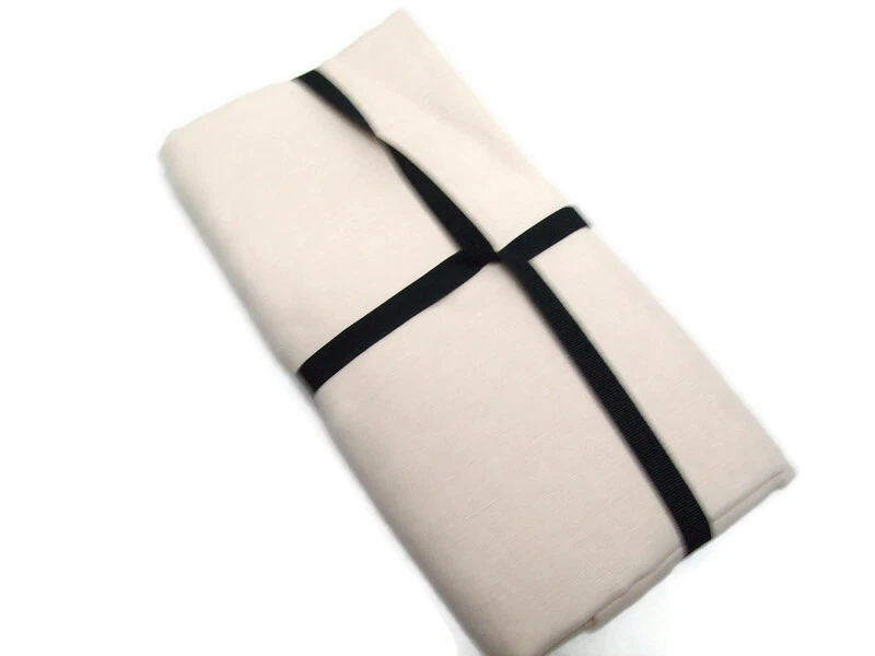 Fieldcrest Luxury Ivory Subtle Texture Washed Linen Dinner Napkins Set of 4 - Image 4 of 4