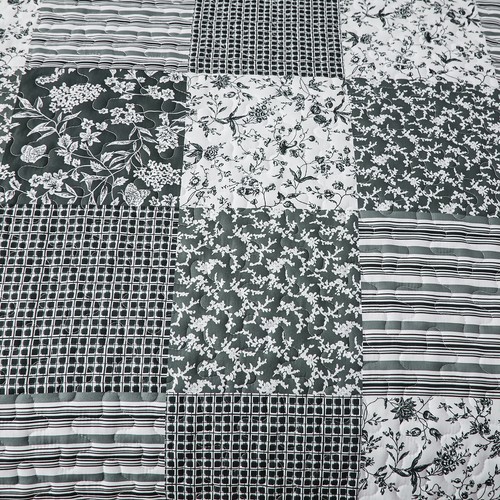 Bohemia Floral Quilted Coverlet Patchwork Comforter Bedspread Set Rug Queen Size - Picture 45 of 207