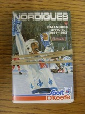 1981/1982 Fixture Card: Ice Hockey - Nordiques Quebec (fold out style). Any faul