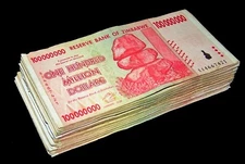 25 pcs x Zimbabwe 100 Million Dollar banknotes-2008/AA currency