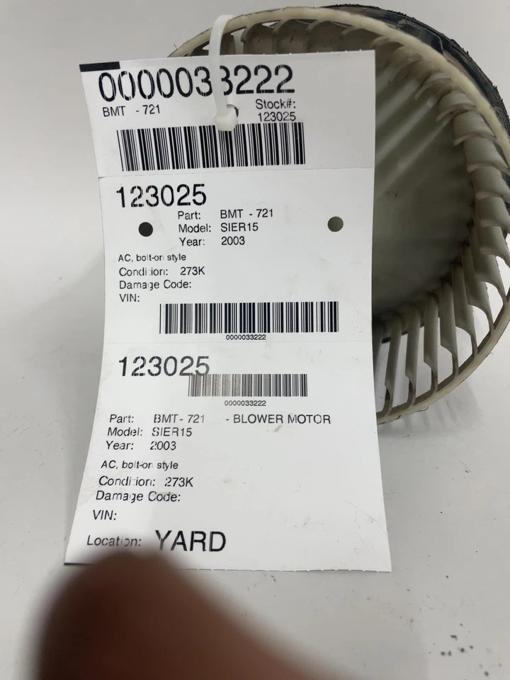 GMC Sierra 1500 2003-07 soplador motor estilo atornillable Foto 4 de 4