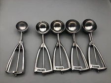 Vollrath 4pcs Stainless Steel & Farberware 1pc Ice Cream Scoops 8.5” 5pcs *READ