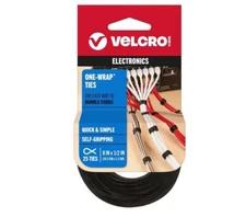 Cable Ties Velcro 25 Pc Reusable 8"x1/2" Wire Office Organization Bundle Straps.