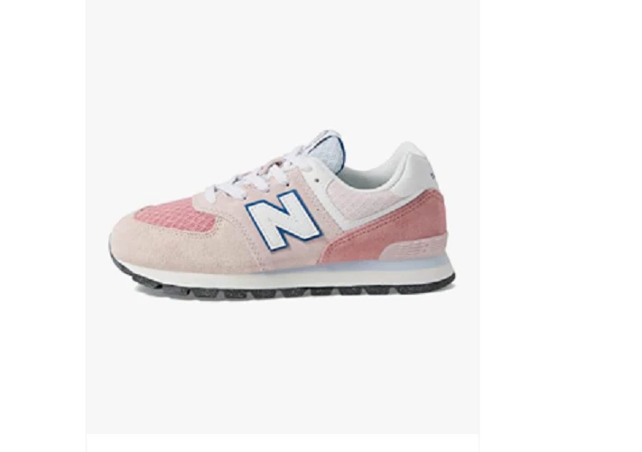 New balance wl574 bleu rose sale