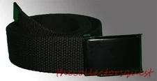 NEW 1.5" inch WIDE FLIP TOP 52" CANVAS MILITARY WEB GOLF BLACK BELT BUCKLE