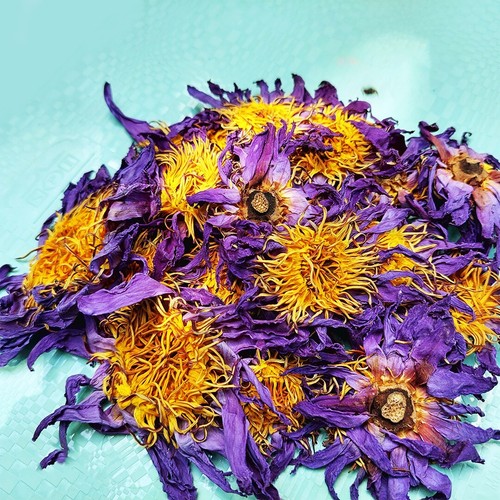 Flor de loto azul deshidratada orgánica natural Nymphaea Caerulea loto egipcio - Imagen 5 de 7